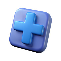 Obraz premium 3D Add Plus Icon Isolated Symbol for Addition, Interface, and Digital Interaction