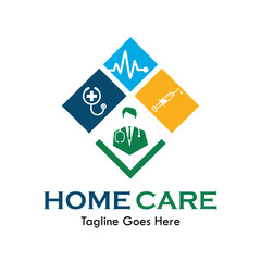 Home care logo template illustration