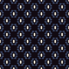 Elegant pattern abstract shapes motif continuous background. Modern stylish fabric design textile swatch women dress, man shirt allover print block. High resolution image vector graphic illustration.