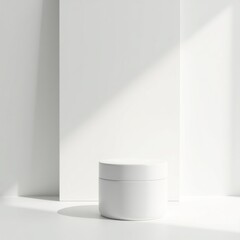 Minimal white background with soft diagonal shadows