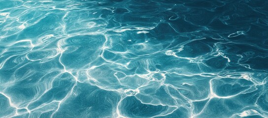 Rippled teal water surface
