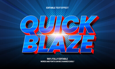 quick blaze editable text effect with a race and finish text style