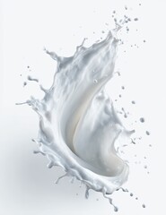 Naklejka premium Milk splash against white background