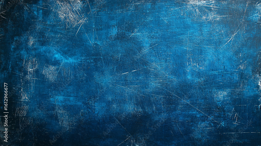 Poster deep blue textured background with subtle scratches and brushstrokes ideal for design projects