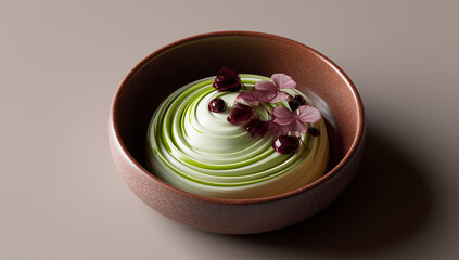 Abstract Dish with Spiral Decoration (Top View)