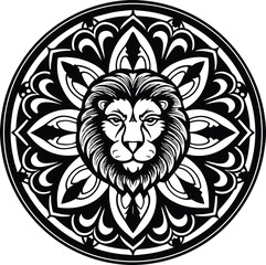 lion head vector