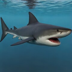 Naklejka premium great blue shark