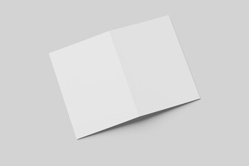 Blank Minimalist Bifold Card Mockup with Soft Shadow
