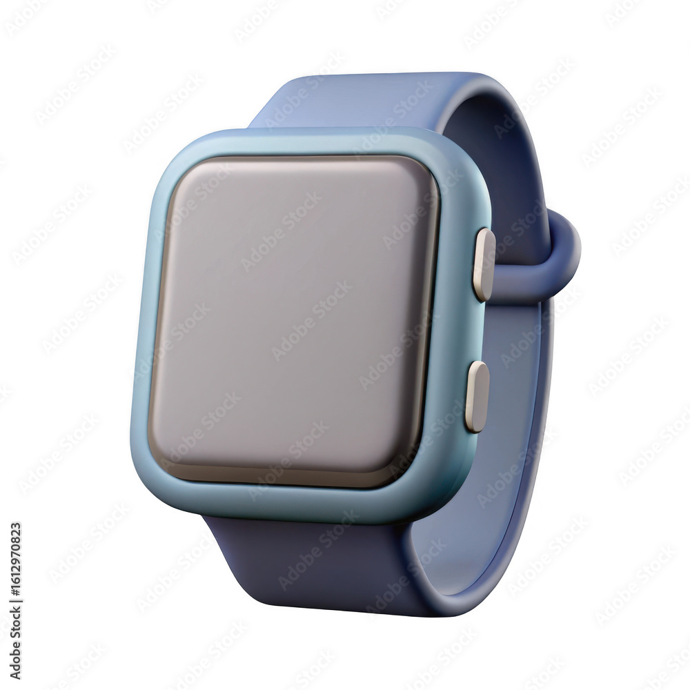 Poster 3d rendered smartwatch with subtle gradient isolated on transparent background