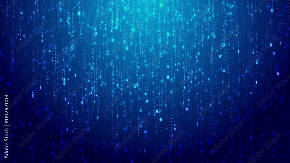 Poster ai data transmission concept futuristic glowing neon circuits on dark blue background, artificial in