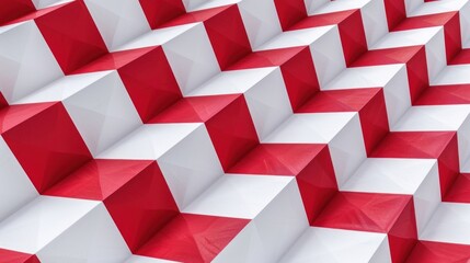 Red and White Block Pattern