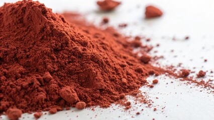 Red Powder Pile Close-Up Image for Creative Projects and Designs