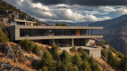 Futuristic House Hanging Over Cliffside