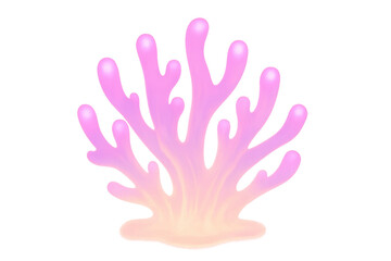 Obraz premium Pink coral featuring a transparent background, perfect for enhancing marine-themed projects and adding elegance to various designs