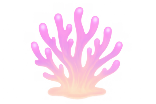Pink coral featuring a transparent background, perfect for enhancing marine-themed projects and adding elegance to various designs