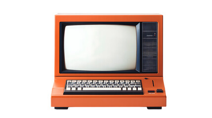 Retro Personal Computer With CRT Monitor png