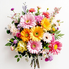 Colorful Bouquet of Gerbera Daisies