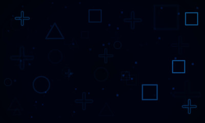 Abstract Game Loading speed Light out technology and with neon triangles. Hitech communication concept innovation background, vector design