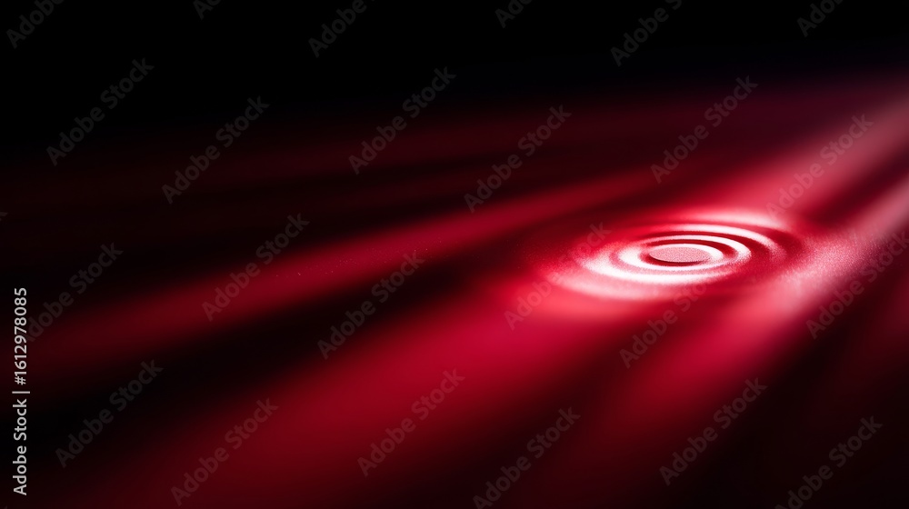 Poster a mesmerizing red wave on a dark background. this image captures a serene ripple effect with a smoot