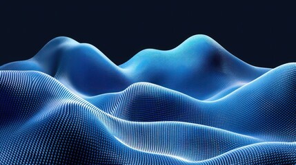 Abstract Blue Landscape with Dark Background