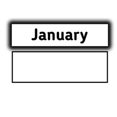 January month letter icon