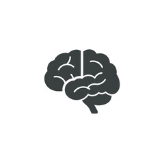 Human Brain Icon Illustration for Medical Science and Education Purposes