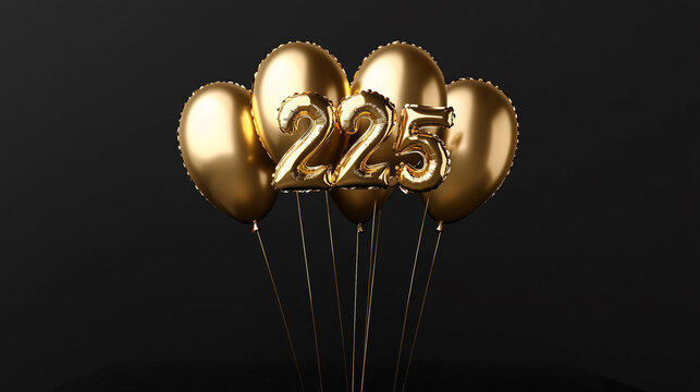 Gold balloons celebrate 225 years a momentous occasion