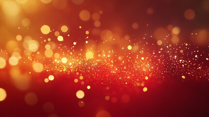 Red and gold glitter sparkles bokeh background festive holiday design