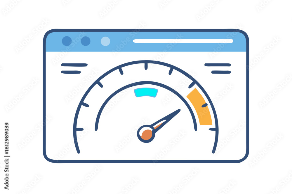 Poster digital dashboard gauge showing performance level