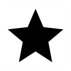 Obraz premium Simple black five pointed star shape isolated on a clean white background