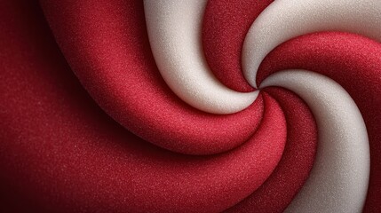 Visual metaphor of urgency in advertising with an abstract red spiral enticing consumers to impulse buy