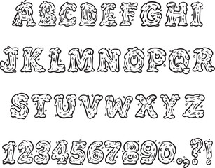Splash Water Alphabet Lettering ABC Text Font