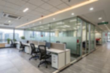 modern office workspace interior with desks