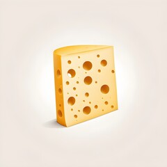 swiss cheese on a white background