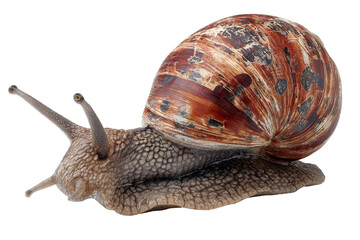Giant snail shell brown textures nature wildlife macro photography, isolated on a transparent background