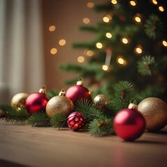 Obraz premium christmas tree and decorations