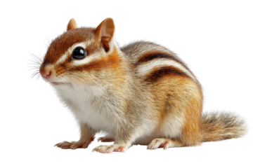 Adorable Eastern Chipmunk Closeup Wildlife Nature Animal Portrait,, isolated on a transparent background
