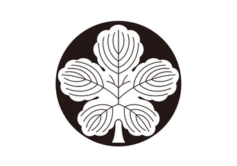 石持地抜き梶の葉