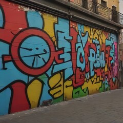 Naklejka premium graffiti on the wall