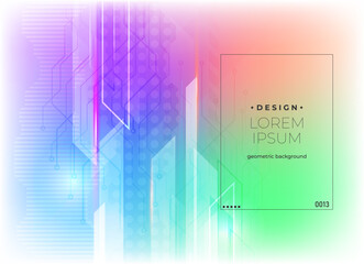 Flat vector. Minimal geometric background. Dynamic shapes composition. Eps10 vector.