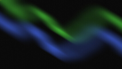 elegant dark black background with a noise texture and diagonal strokes of green and blue light. Used as a visual backdrop to evoke a certain feeling, such as tranquility, technology, or mystery.