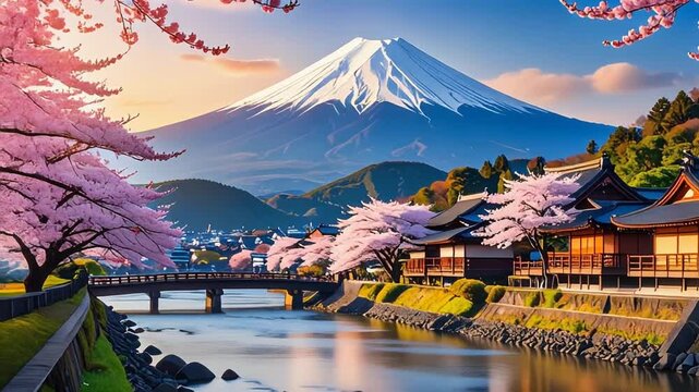 富士山と桜、日本の絶景