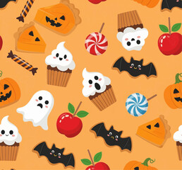 Fototapeta premium seamless pattern with halloween