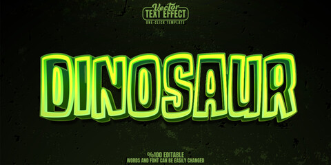 Dinosaur editable text effect, customizable prehistoric and jurassic 3d font style © LetsSmile