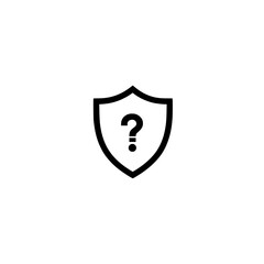 Vector Shield with Question Symbol Depicting Privacy Uncertainty and Secure User Assistance Icon
