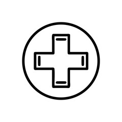 Fototapeta premium A medical icon bold outline vector illustration design