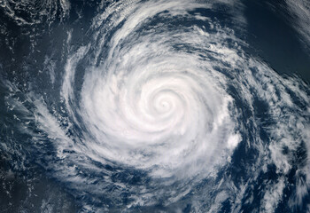Super Typhoon, tropical storm, cyclone, hurricane, tornado, over ocean. Weather background. Typhoon,  storm, windstorm, superstorm, gale moves to the ground.  Elements of this image furnished by NASA.