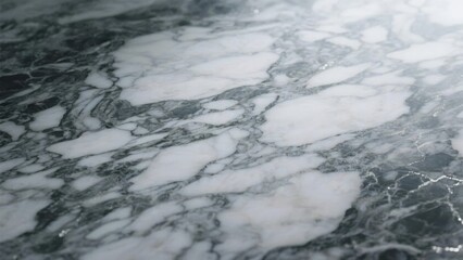 Obraz premium Close-up of a Marble Surface with Intricate Gray and White Veins