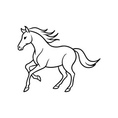 Horse line art, horse line drawing