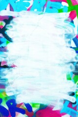 Colorful graffiti wall with neon blue, pink, green. 90s, retro style, vibrant textures, spray paint effects. Street art, posters, urban design, modern 2000s visuals.